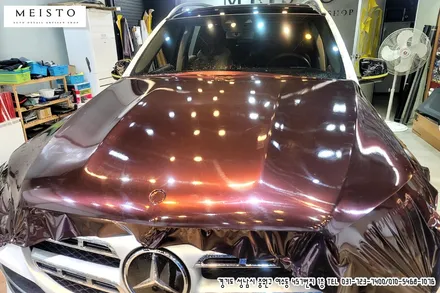 벤츠 GLS400d 투톤랩핑 및 B필러 실버크롬 사이드데칼 랩핑 / 성남시 중원구 여수동