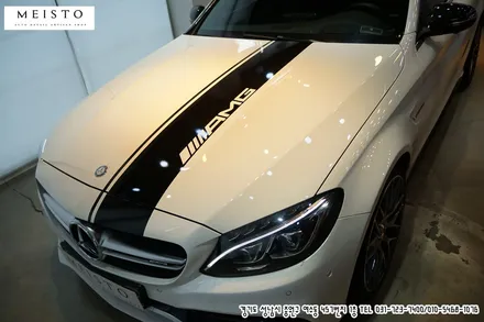 벤츠 C63AMG 바이퍼데칼 및 디퓨져 포인트랩핑 / 성남시 중원구 여수동