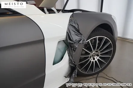 슈퍼카랩핑 전문 벤츠SL400 스카이블루 카스킨 / 성남시 중원구 여수동