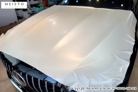 벤츠 GT43AMG 3M 사틴화이트 펄 전체랩핑 / 성남시 중원구 여수동