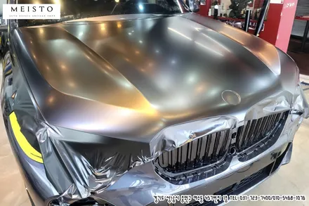 BMWX5 사틴블랙 전체랩핑 및 블랙유광 크롬죽이기 시공 / 성남시 중원구 여수동