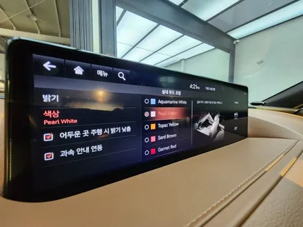제네시스 G80 엠비언트 라이트 자동차 실내튜닝.