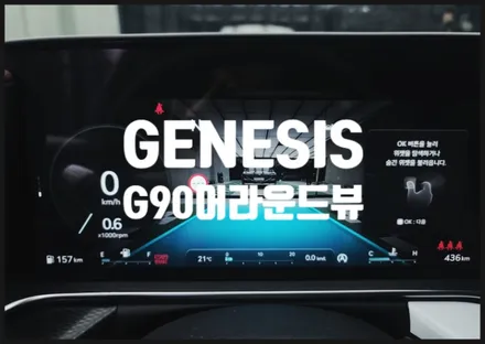 제네시스 G90 어라운드뷰 순정 설치로 후측방모니터링 과 증강현실 네비까지 가능합니다.