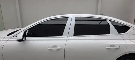g80우유니화이트 썬팅과 고스트도어 신차패키지