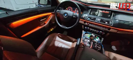 BMW 5시리즈 순정 엠비언트 광량업 & 대시보드 비노출 아크릴 엠비언트작업 / 화성 봉담