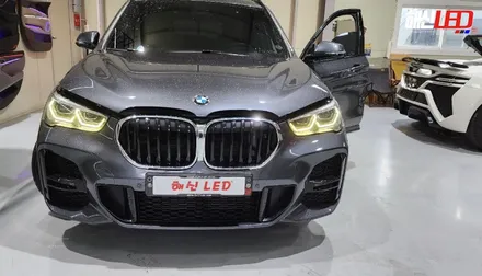 BMW X1 라이트 엔젤아이 복원 수리 - 황변현상 복구 / 화성 봉담