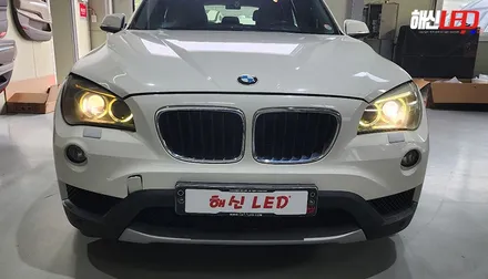경기도 수원 화성 BMW X1 1세대 13년식 오염된 헤드라이트 투명 커버 교체 수리 / 화성 봉담