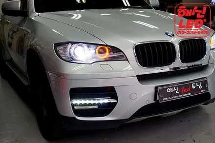 BMW X6전용데이라이트+턴시그널커스텀매립(해신LEDX6, 실내등,X6 LED,X6 HID,X6 리플렉터,X6 보조제동등,X6 테일램프,X6 면발광,X6 튜닝,X6커스텀) / 화성 봉담