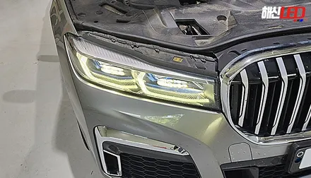 BMW 7시리즈(G12) 740Li 엔젤아이 DRL 변색 황변 점등불량 수리 (봉담/오산/향남/정남) / 화성 봉담