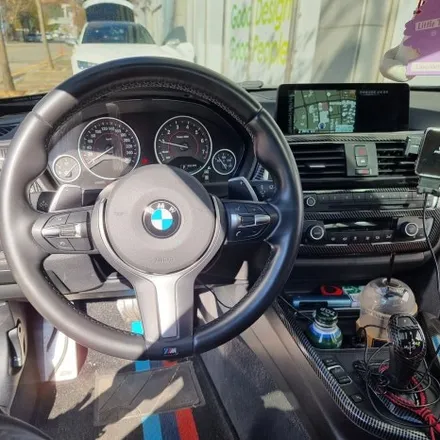 부산 BMW F30 328i 카본M핸들 15인치 안드로이드올인원 시공 미스터커스텀 / 전남 여수