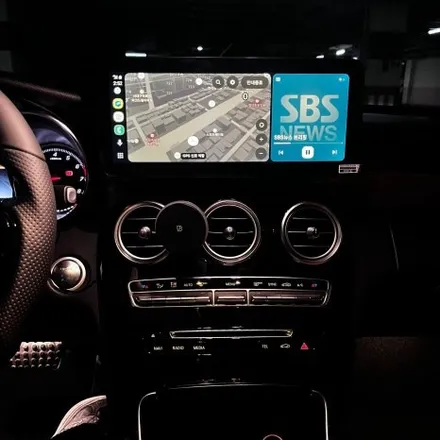 대구 부산 김해 벤츠 c200 카브리올레 AMG핸들 12.3인치 안드로이드올인원 시공 미스터커스텀 / 부산 해운대