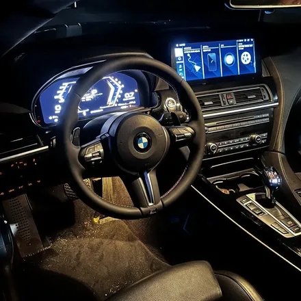 부산 대구 울산 BMW F12 650i 신형계기판 안드로이드올인원 크리스탈기어봉 M핸들 4종패키지 시공 미스터커스텀 / 전남 여수