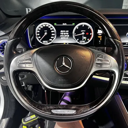 부산 대구 울산 벤츠 W222 S350d 카본 D컷 핸들 튜닝 ,실내 감성의 완성 미스터커스텀 / 부산 해운대