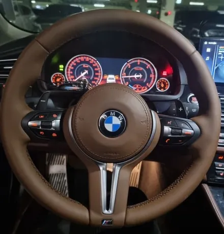 익산 BMW f10 520d 브라운M핸들 + 15인치 안드로이드올인원 2종패키지 시공 미스터커스텀 / 전남 여수