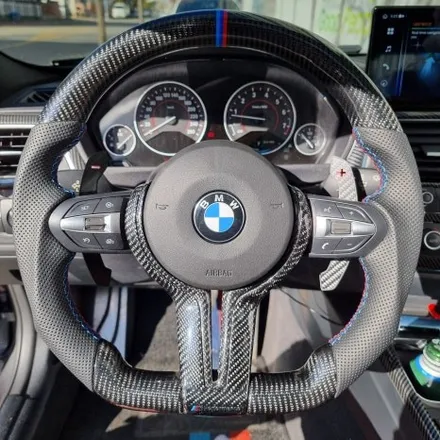 부산 BMW F30 328i 카본M핸들 15인치 안드로이드올인원 시공 미스터커스텀 / 전남 여수