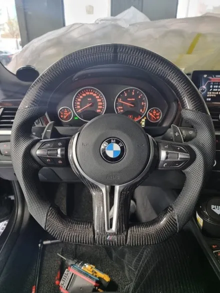 순천 광양 BMW 3시리즈 f30 320d 카본M핸들 시공 미스터커스텀 / 전남 여수