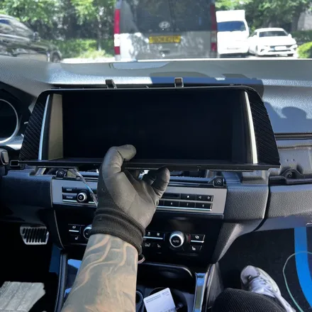 대구 BMW F10 520d m핸들 튜닝 15인치 안드로이드올인원 교체 미스터커스텀 / 부산 해운대