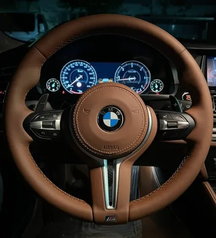BMW 520d 브라운가죽  열선 M핸들  시공 / 전남 여수