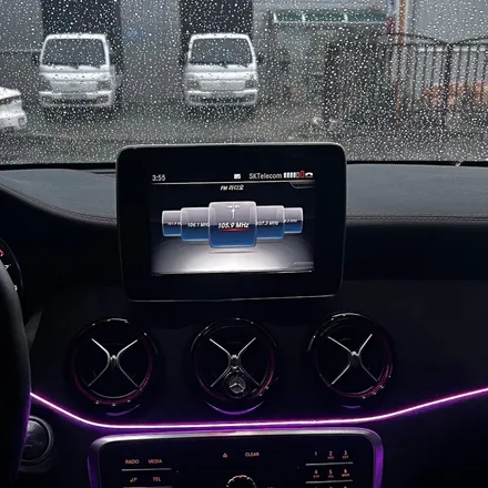 울산 벤츠 C117 CLA45 AMG 실내 튜닝, 카본 잠자리 핸들·신형 디지털 계기판 튜닝·10.25인치 안드로이드 올인원 (미스터커스텀) / 부산 해운대