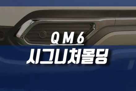 QM6 순정 용품 튜닝 / 듀얼 디퓨저 부품 리어 크롬 가니쉬 세트로 교체 / 인천, 미추홀