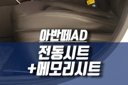 아반떼AD 수동시트를 전동시트, 운전석 메모리시트, 이지억세스 까지 / 인천, 미추홀