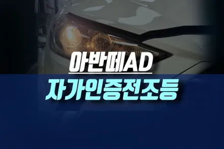 아반떼AD 할로겐 헤드라이트 자동차에 인증 LED 전조등 전구 교체 작업기 / 인천, 미추홀