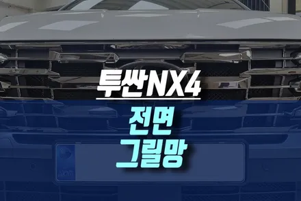 인천 자동차 그릴망 튜닝 / 투싼NX4 자동차 전면 그릴 내부 그릴망 장착 작업 / 인천, 미추홀 주안동