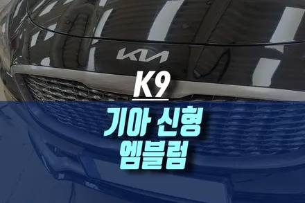 K9 자동차 나파가죽 스티어링휠 에어백 및 기아 신형 로고 엠블럼 교체 작업 / 인천, 미추홀 주안동