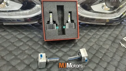 인천 쉐보레 볼트 EV 전기차 순정 HID 헤드램프 밝기 광량 업 LED 라이트 전구 교체 작업 / 인천, 미추홀 주안동