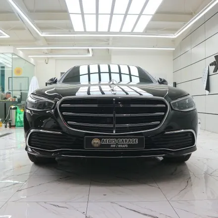 울산랩핑 벤츠 S450 크롬죽이기로 블랙 팩 / 울산광역시 북구