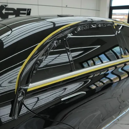 울산랩핑 벤츠 S450 크롬죽이기로 블랙 팩 / 울산광역시 북구