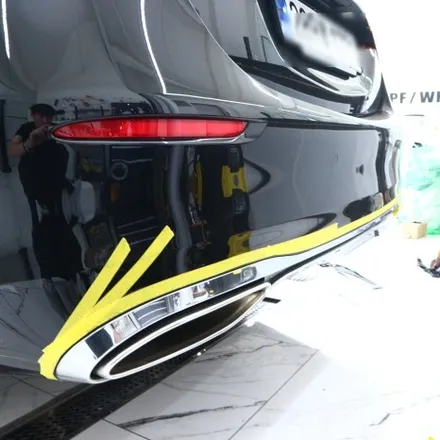 울산랩핑 벤츠 S450 크롬죽이기로 블랙 팩 / 울산광역시 북구