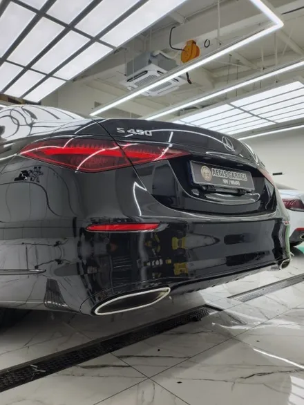 울산랩핑 벤츠 S450 크롬죽이기로 블랙 팩 / 울산광역시 북구