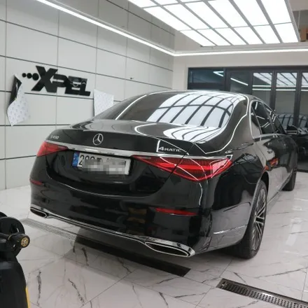 울산랩핑 벤츠 S450 크롬죽이기로 블랙 팩 / 울산광역시 북구
