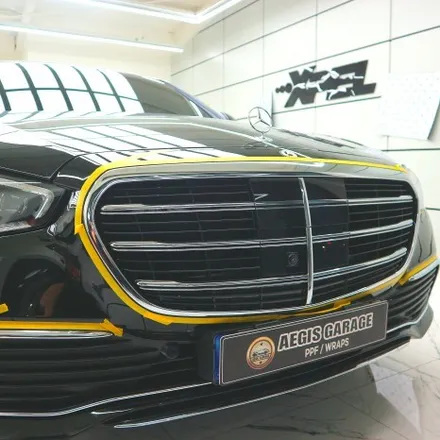울산랩핑 벤츠 S450 크롬죽이기로 블랙 팩 / 울산광역시 북구
