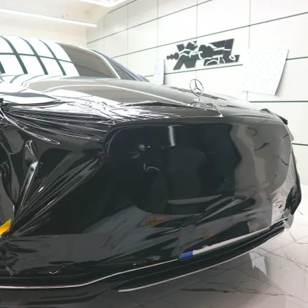 울산랩핑 벤츠 S450 크롬죽이기로 블랙 팩 / 울산광역시 북구