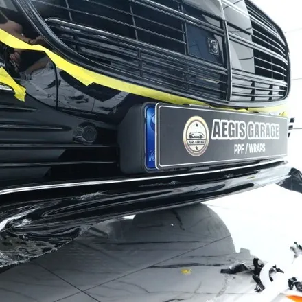 울산랩핑 벤츠 S450 크롬죽이기로 블랙 팩 / 울산광역시 북구