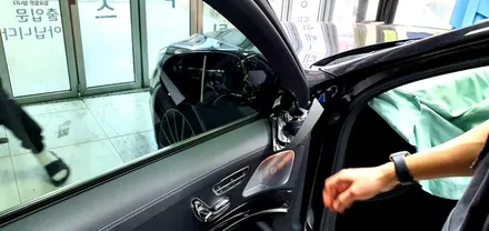 영종도 자동차 썬팅 벤츠s350 시공 !
