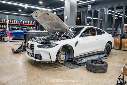 BMW G82 M4 KW V4 서스펜션 교체 & 휠 얼라인먼트 / 분당 모드개러지 / 성남 분당, 서현, 판교,