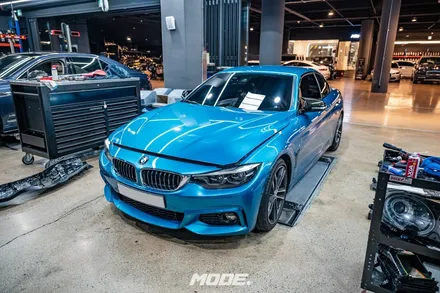 BMW 430i 컨버터블 메인터넌스! 겨울맞이 메인터넌스 파트존으로 빠르게! 분당 모드개러지 / 성남 분당, 서현, 판교,