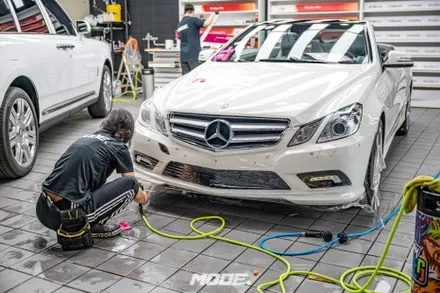 벤츠 E350 카브리올레 PPF와 휠 얼라인먼트를 한 장소에서 동시에?? / 성남 분당, 서현, 판교,