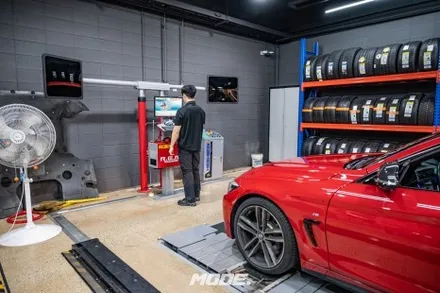BMW 430i 컨버터블 메인터넌스 휠 얼라인먼트 작업기! 분당 모드개러지 / 성남 분당, 서현, 판교,