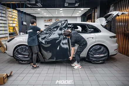 포르쉐 카이엔 터보 3M 전체랩핑 작업기! 카이엔 감쪽같이 변신시키기 분당 모드개러지 / 성남 분당, 서현, 판교,