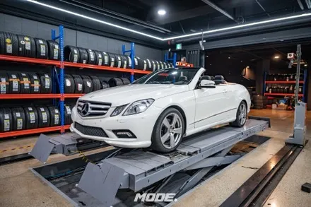 벤츠 E350 카브리올레 PPF와 휠 얼라인먼트를 한 장소에서 동시에?? / 성남 분당, 서현, 판교,