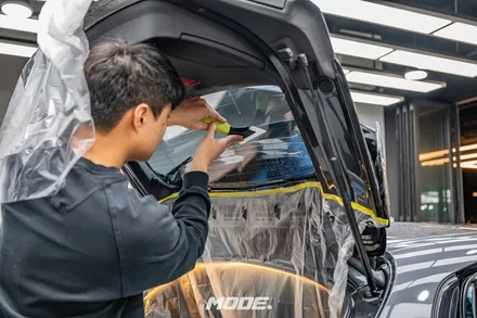 BMW 118d 썬팅 제거 및 재 시공 후퍼옵틱 필름으로 완벽하게 분당 모드개러지 / 성남 분당, 서현, 판교,