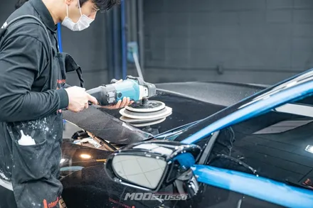 벤츠 E450 AMG 쿠페 하버캠프 세라믹본드 썬팅 재시공 X 정밀광택 작업 / 분당 모드개러지 / 성남 분당, 서현, 판교,