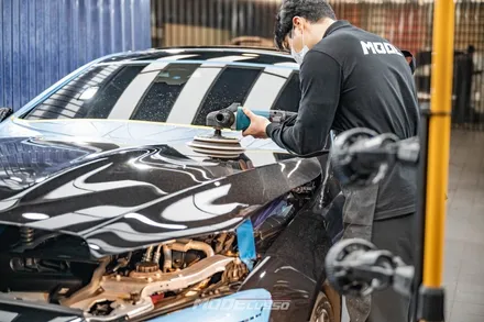 벤츠 E450 AMG 쿠페 하버캠프 세라믹본드 썬팅 재시공 X 정밀광택 작업 / 분당 모드개러지 / 성남 분당, 서현, 판교,