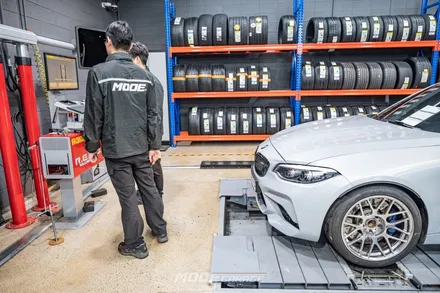 BMW M2 BC 레이싱 2WAY 서스펜션 교체 & 휠 타이어 교체 / 분당 모드개러지 / 성남 분당, 서현, 판교,