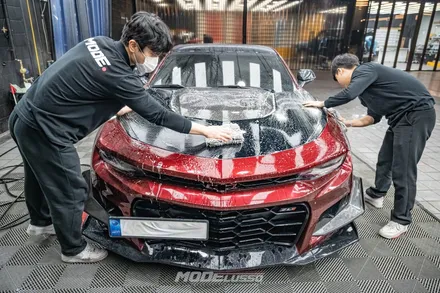 쉐보레 카마로 ZL1 썬팅 재시공 & 디테일링 세차 / 분당 모드개러지 / 성남 분당, 서현, 판교,