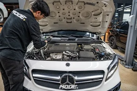 분당 엔진오일 교환 / 벤츠 GLA 45 AMG / 모드개러지 / 성남 분당, 서현, 판교,